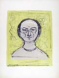 MASSIMO CAMPIGLI, Self-portrait, colour lithograph
